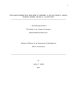 TURNAROUND PRINCIPAL SELF-EFFICACY BELEIFS IN ONE SUCCESSFUL, MODEL FLORIDA SCHOOL DISTRICT: A CASE STUDY
