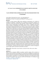 As vagas vagas: Impedimentos no recrutamento online de estagiários [Vague opportunities: Hindrances in the online recruitment for internships