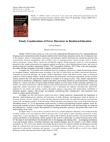 Timely Considerations of Power Discourses in Bicultural Education