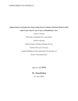 Implementation of a Polypharmacy Deprescribing Protocol to Reduce Medication Burden in Older Adults Greater than 65 Years of Age in a Rehabilitation Center