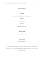 An Analysis of Handedness and Aggression