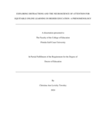 EXPLORING DISTRACTIONS AND THE NEUROSCIENCE OF ATTENTION FOR EQUITABLE ONLINE LEARNING IN HIGHER EDUCATION: A PHENOMENOLOGY
