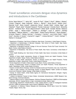 Travel surveillance uncovers dengue virus dynamics and introductions in the Caribbean