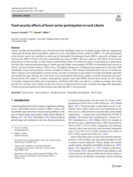 Food security effects of forest sector participation in rural Liberia