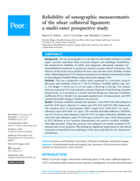 Reliability of sonographic measurements of the ulnar collateral ligament: a multi-rater prospective study