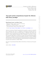 Top-quark partial compositeness beyond the effective field theory paradigm