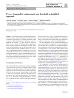 P-wave Sommerfeld enhancement near threshold: a simplified approach