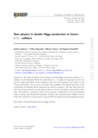 New physics in double Higgs production at future e+e- colliders