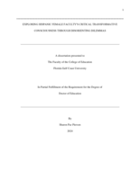 EXPLORING HISPANIC FEMALE FACULTY'S CRITICAL TRANSFORMATIVE CONSCIOUSNESS THROUGH DISORIENTING DILEMMAS