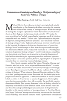 Comments on Knowledge and Ideology: The Epistemology of Social and Political Critique