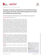 Strategies for genetic manipulation of the halotolerant black yeast Hortaea werneckii: ectopic DNA integration and marker-free CRISPR/Cas9 transformation