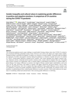 Gender inequality and cultural values in explaining gender differences in positive and negative emotions: A comparison of 24 countries during the&nbsp;COVID-19 pandemic