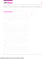 Disability and Accommodation Use in US Bachelor of Science in Nursing Programs