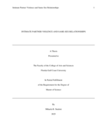 Intimate Partner Violence and Same-Sex Relationships
