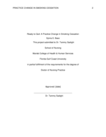 Ready to Quit: A Practice Change in Smoking Cessation