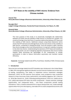 ETF flows on the volatility of NAV returns: Evidence from Chinese markets