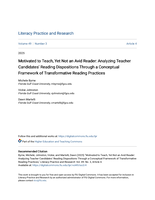 Motivated to Teach, Yet Not an Avid Reader: Analyzing Teacher Candidates’ Reading Dispositions Through a Conceptual Framework of Transformative Reading Practices