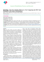 Reliability of the Five-Position Bell Curve Test Comparing the BTE Tech PrimusRS to the Jamar Dynamometer