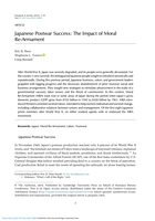 Japanese Postwar Success: The Impact of Moral Re-Armament