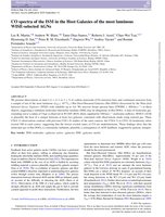 CO spectra of the ISM in the Host Galaxies of the most luminous WISE-selected AGNs