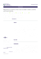 Reproductive condition of an invasive snake in urban, savanna, and forest habitats