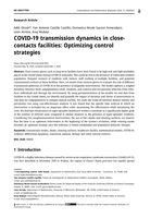COVID-19 transmission dynamics in close-contacts facilities: Optimizing control strategies