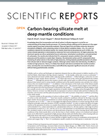 Carbon-bearing silicate melt at deep mantle conditions