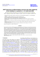 JWST discovers an AGN ionization cone but only weak radiatively driven feedback in a powerful z ≈ 3.5 radio-loud AGN