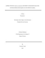 GOPHER TORTOISE (Gopherus polyphemus) MOVEMENT AND BURROW SELECTION IN ENDANGERED SCRUB HABITAT IN SOUTHWEST FLORIDA