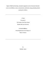Impact of field-based learning, community engagement, and environmental education courses on self-efficacy, science communication, and identity among graduating students entering the workforce.