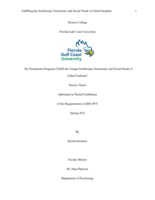 Do Enrichment Programs Fulfill the Unique Intellectual, Emotional, and Social Needs of Gifted Students?