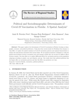 Political and Sociodemographic Determinants of Covid-19 Vaccination in Florida: A Spatial Analysis
