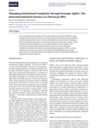 Managing Institutional Complexity through Strategic Agility: The Internationalization Journey of a Moroccan MNC
