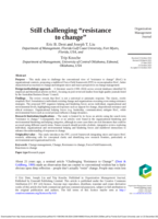 Still challenging “resistance to change”