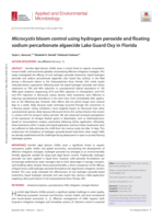 Microcystis bloom control using hydrogen peroxide and floating sodium percarbonate algaecide Lake Guard Oxy in Florida