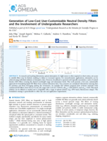 Generation of Low-Cost User-Customizable Neutral Density Filters and the Involvement of Undergraduate Researchers