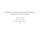 Mental Readiness in Law Enforcement: A Comparative Analysis of Officer Preparation for Mental-Health Crisis Calls and Violent Crime Responses