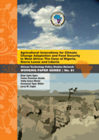 Agricultural Innovations for Climate Change Adaptation and Food Security in West Africa: The Case of Nigeria, Sierra Leone and Liberia