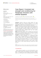 Case Report: Constraint led strength and conditioning for Paralympic throwers with skeletal dysplasia