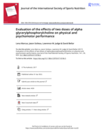 Evaluation of the effects of two doses of alpha glycerylphosphorylcholine on physical and psychomotor performance