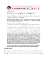 Passion for Academics and Problematic Health Behaviors