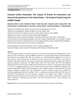 Towards Carbon Neutrality: The Impact of Private AI Investment and Financial Development in the United States – An Empirical Study Using the STIRPAT Model