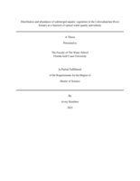 Distribution and abundance of submerged aquatic vegetation in the Caloosahatchee River Estuary as a function of optical water quality and salinity