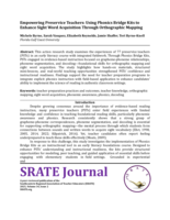 Empowering Preservice Teachers: Using Phonics Bridge Kits to Enhance Sight Word Acquisition Through Orthographic Mapping