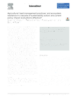 Agricultural 'best management practices' and ecosystem resilience in a decade of sustainability action: are current policy impact evaluations effective?