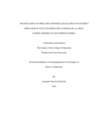 THE INFLUENCE OF PBIS AND CHOOSING EXCELLENCE ON STUDENT  BEHAVIOR IN TITLE I ELEMENTARY SCHOOLS IN A LARGE  SCHOOL DISTRICT IN SOUTHERN FLORIDA
