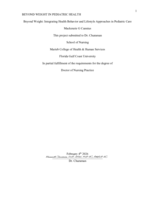 Beyond Weight: Integrating Health Behavior and Lifestyle Approaches in Pediatric Care