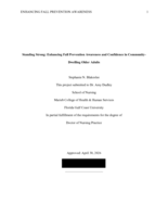 Standing Strong: Enhancing Fall Prevention Awareness and Confidence in Community-Dwelling Older Adults