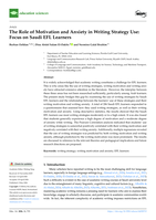 The Role of Motivation and Anxiety in Writing Strategy Use: Focus on Saudi EFL Learners