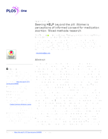Seeking HELP beyond the pill: Women's perceptions of informed consent for medication abortion: Mixed methods research